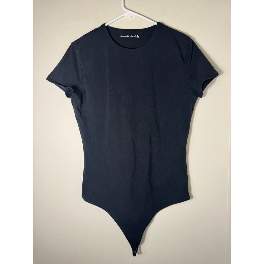 Abercrombie & Fitch Short Sleeve Black Bodysuit Size XL